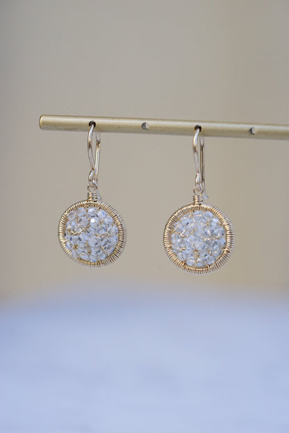 Dana Kellin - Small Circle Clear Crystal with 14k gold fill wire