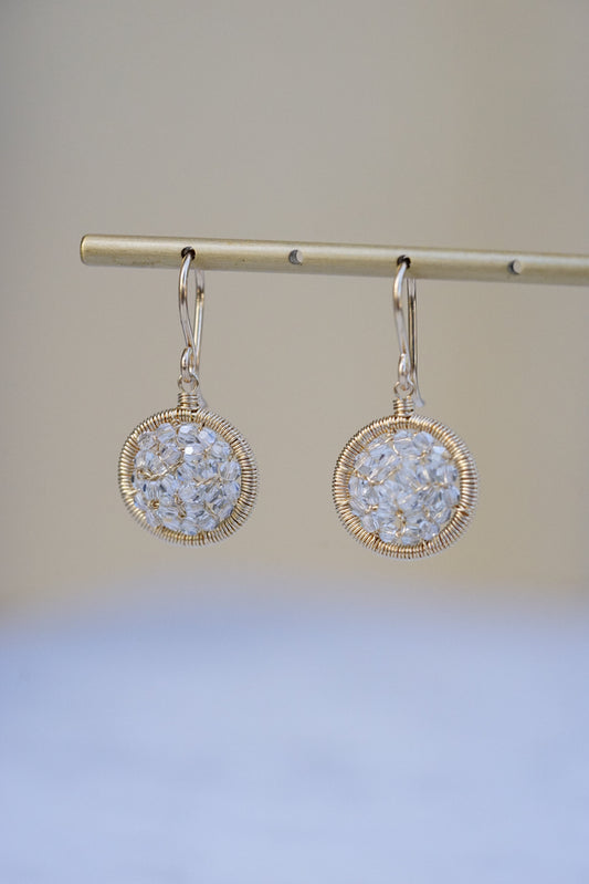 Dana Kellin - Small Circle Clear Crystal with 14k gold fill wire