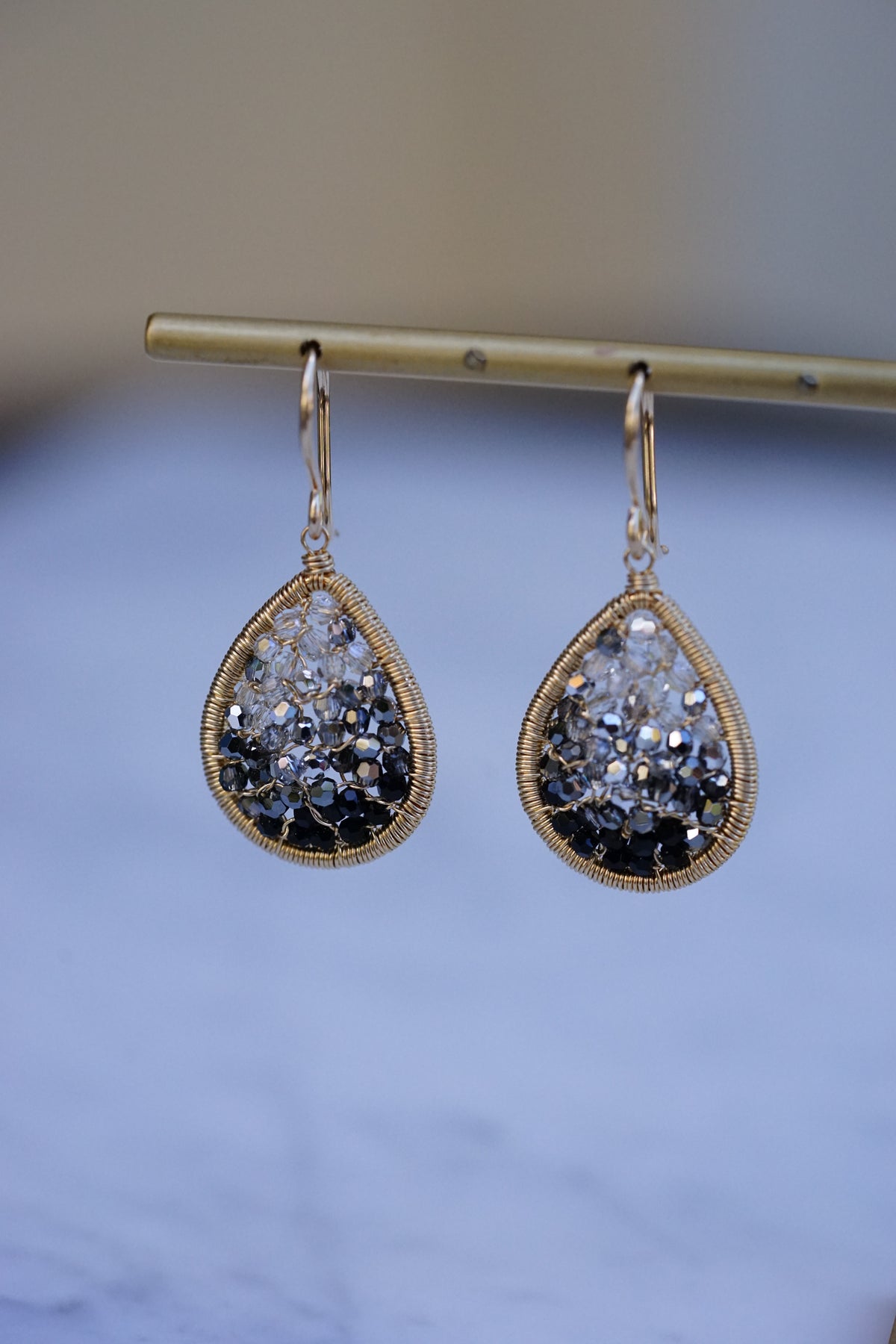 Dana Kellin - Crystal Ombre Teardrop Earring with 14k gold fill wire