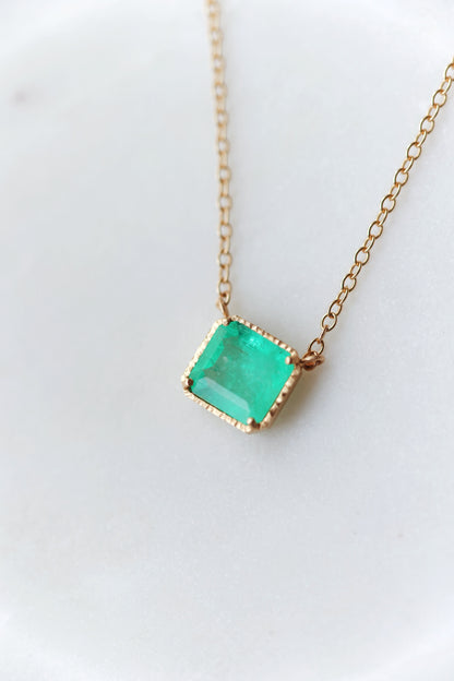 Yasuko Azuma - Colombian Emerald Necklace, 16.5”