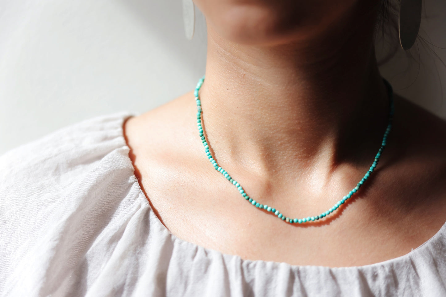 River Song - faceted american turquoise Necklace