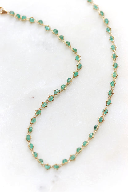Amáli - Woven Emerald Necklace