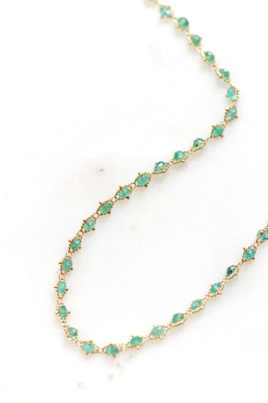 Amáli - Woven Emerald Necklace