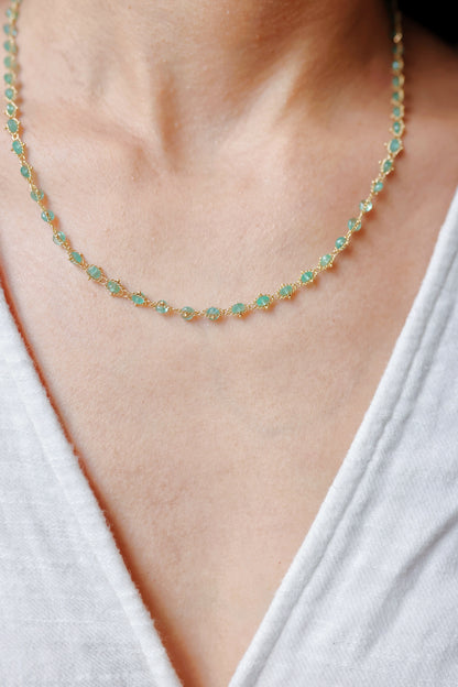Amáli - Woven Emerald Necklace