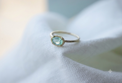 Yasuko Azuma - 0.62ct Paraiba tourmaline ring - Size 6.5