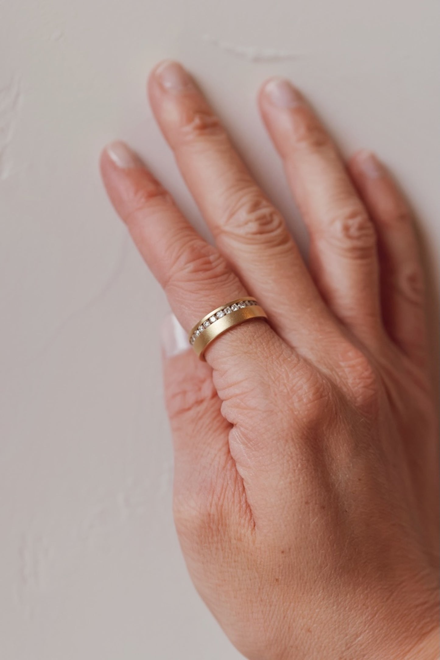 Jamie Joseph Gold - 6mm Wide Yellow Gold Channel Set Diamond Ring