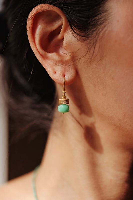River Song - Green Lantern Chrysoprase Earrings