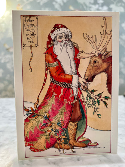 CVS - Father Christmas Cards (Green and Red)