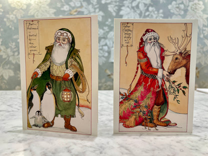 CVS - Father Christmas Cards (Green and Red)
