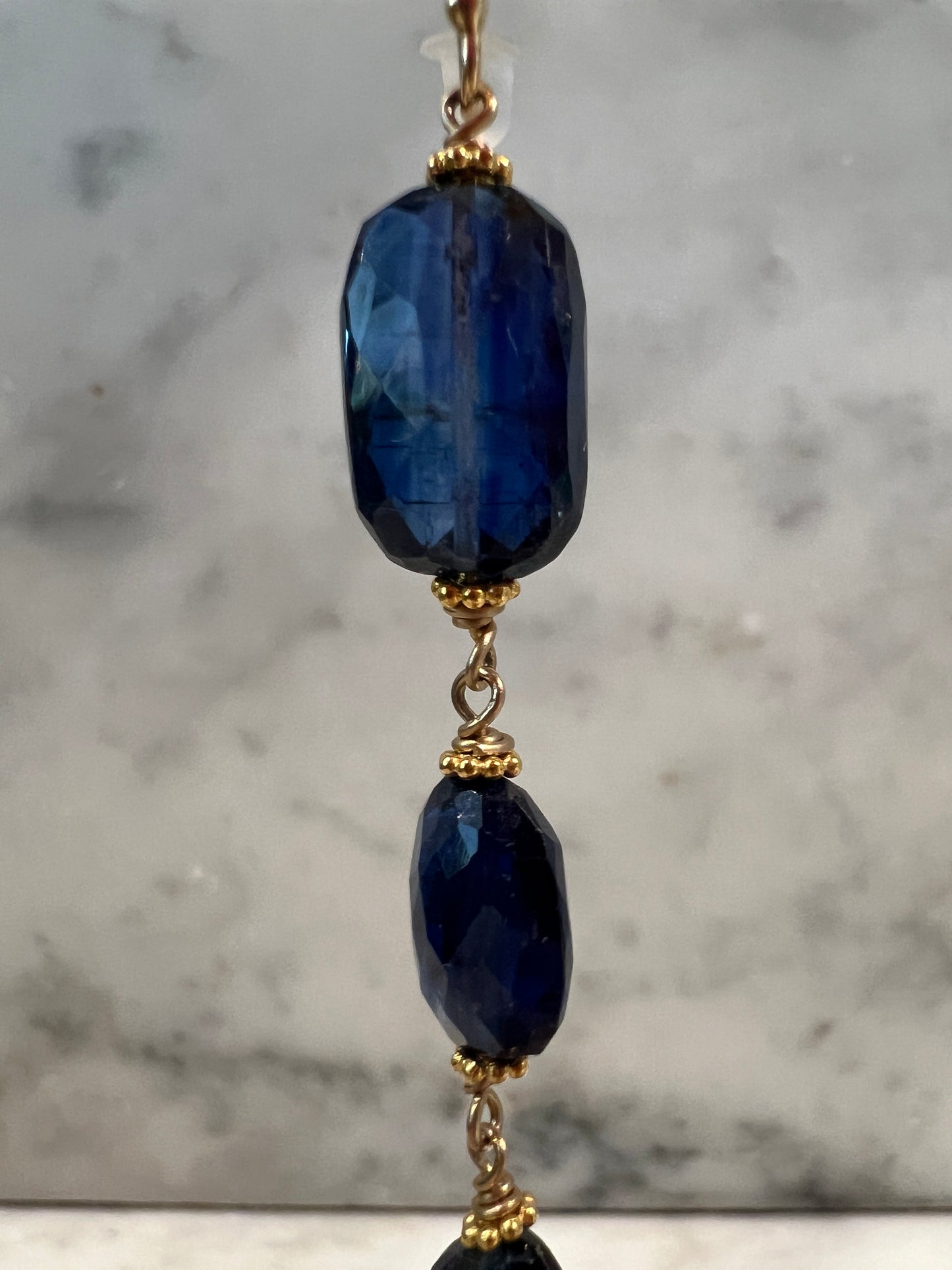 Rock Stella - Kyanite triple drop earrings
