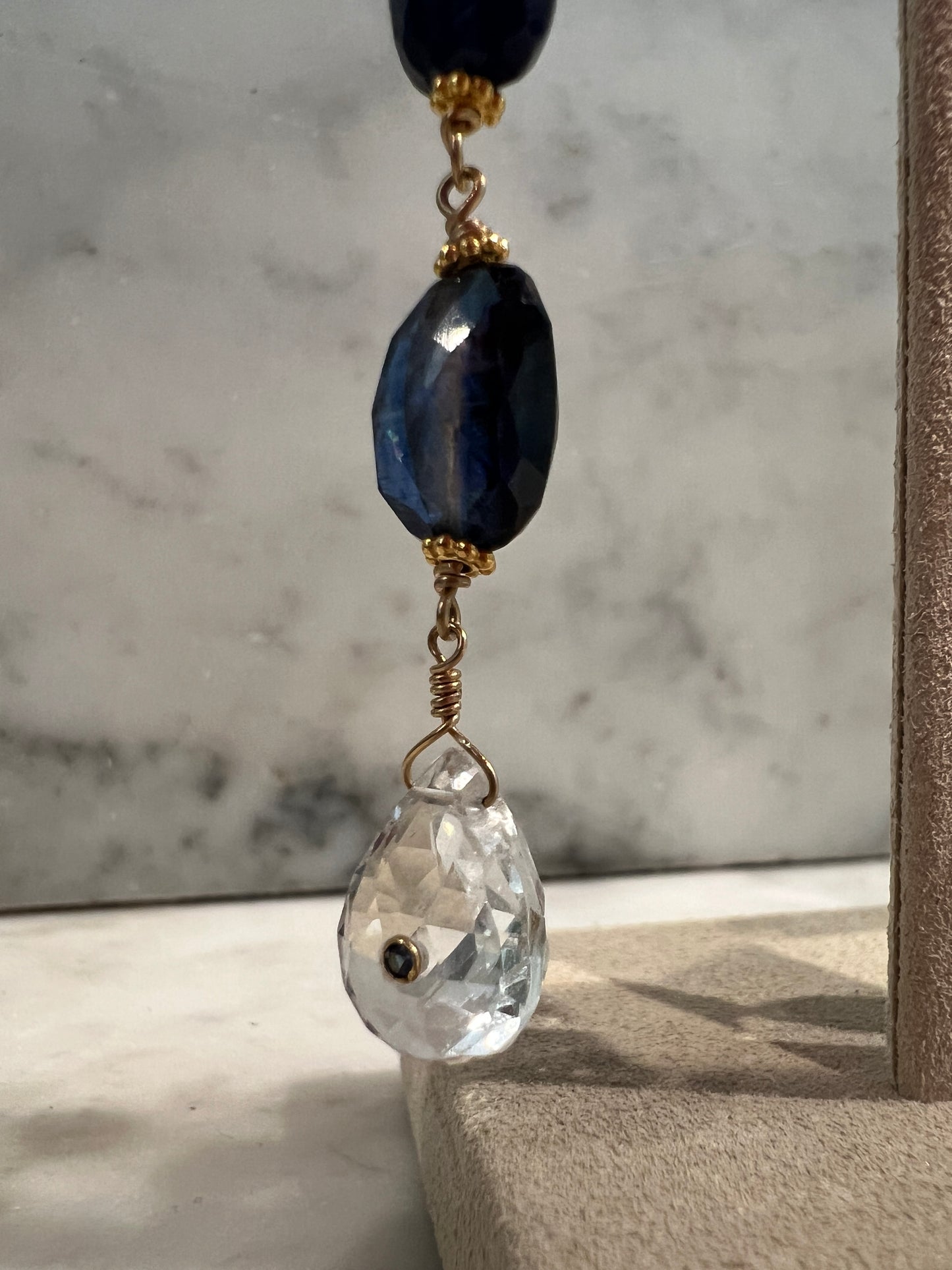 Rock Stella - Kyanite triple drop earrings