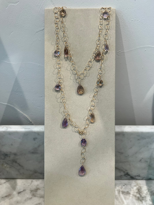 Rock Stella Ametrine lariat necklace