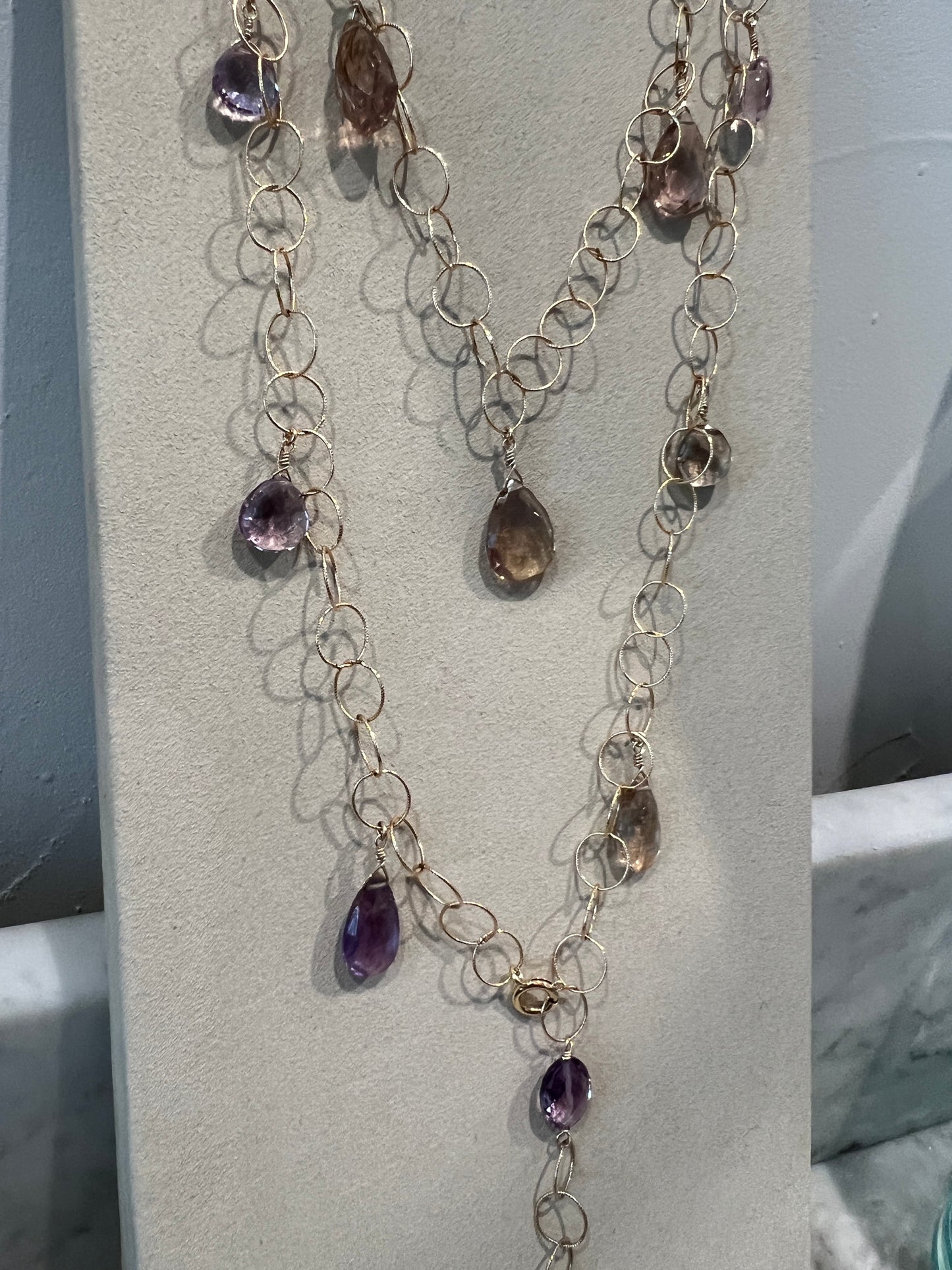 Rock Stella Ametrine lariat necklace