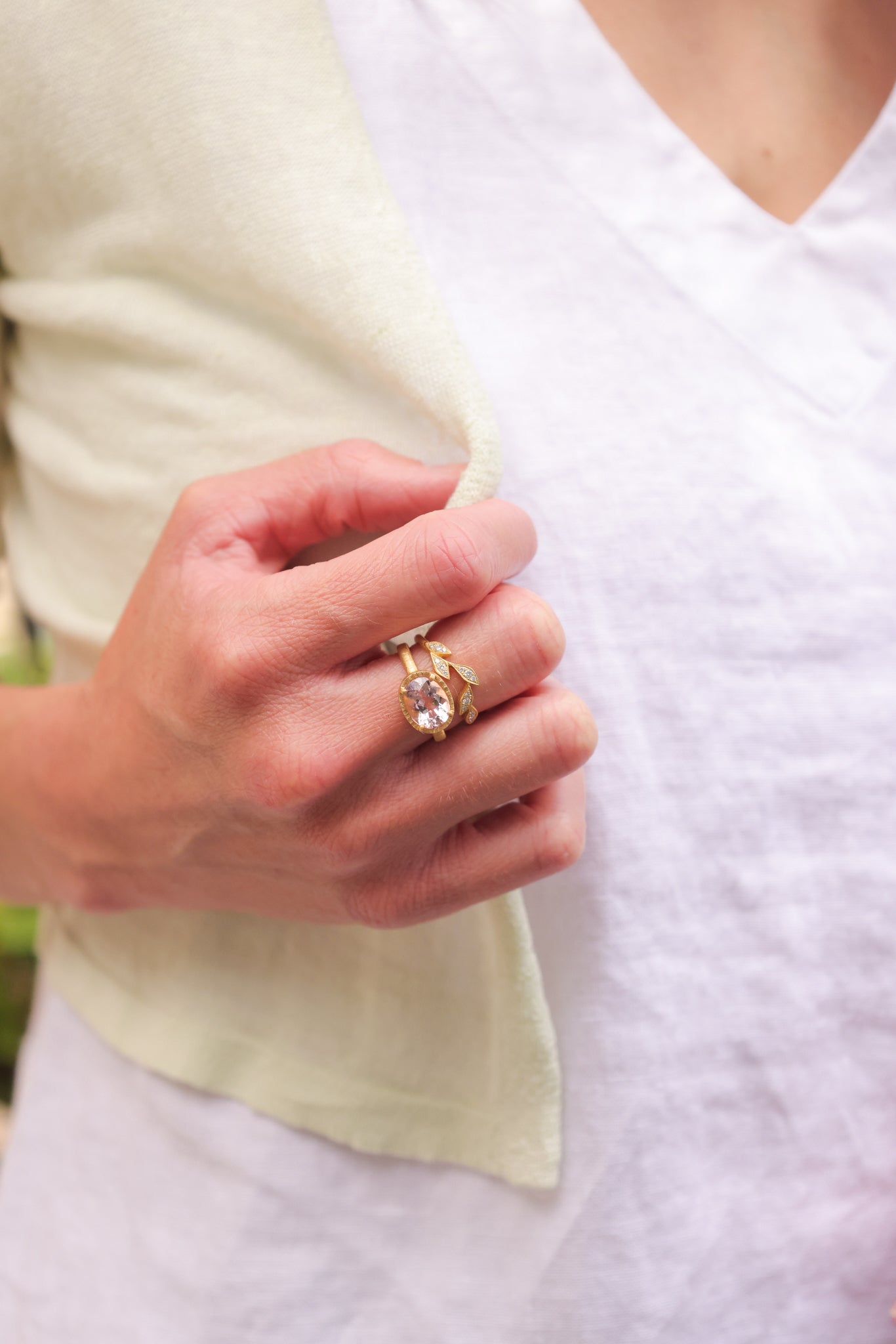 Yasuko Azuma - 2.28ct Morganite Ring - Size 6.5