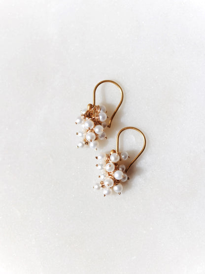 River Song - Japanese Pearl Cluster Earrings