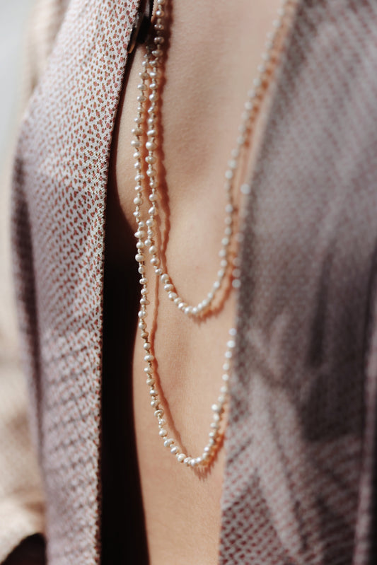 River Song - Mermaid Pearl Necklace, 56"