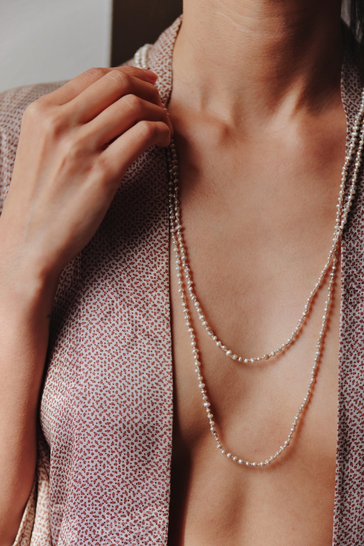 River Song - Mermaid Pearl Necklace, 56"