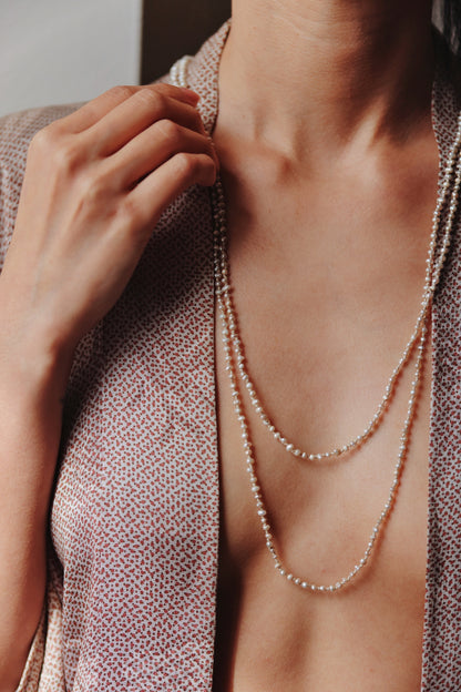River Song - Mermaid Pearl Necklace, 56"