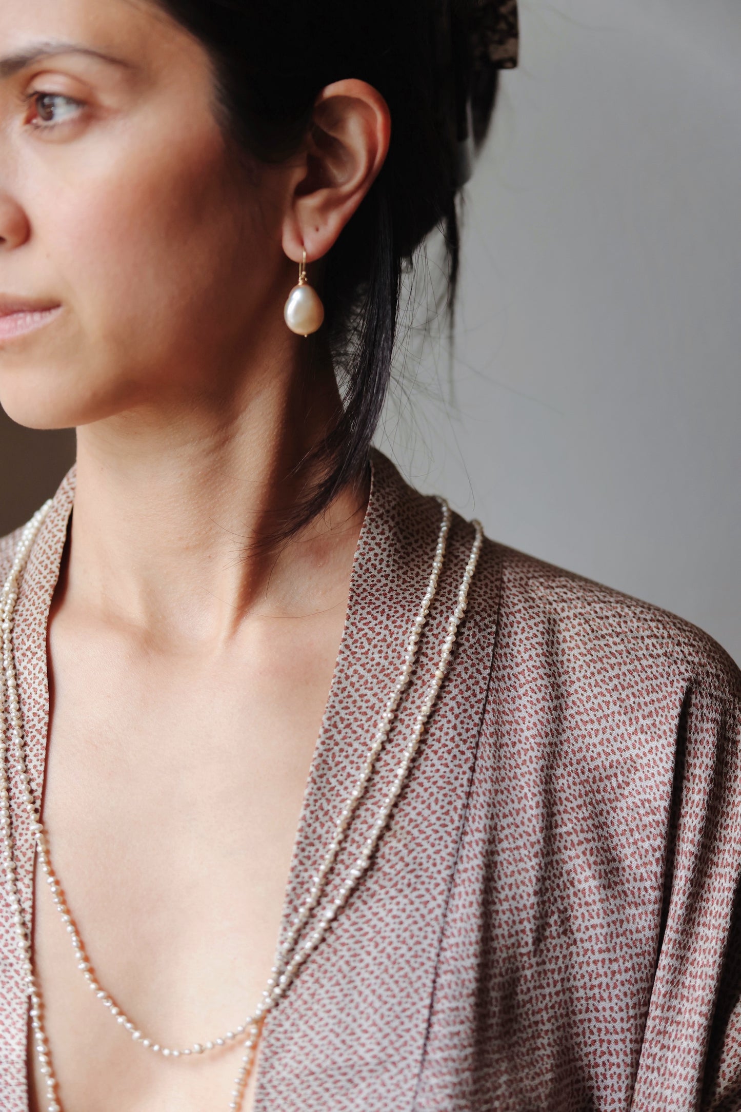 River Song - Mermaid Pearl Necklace, 56"