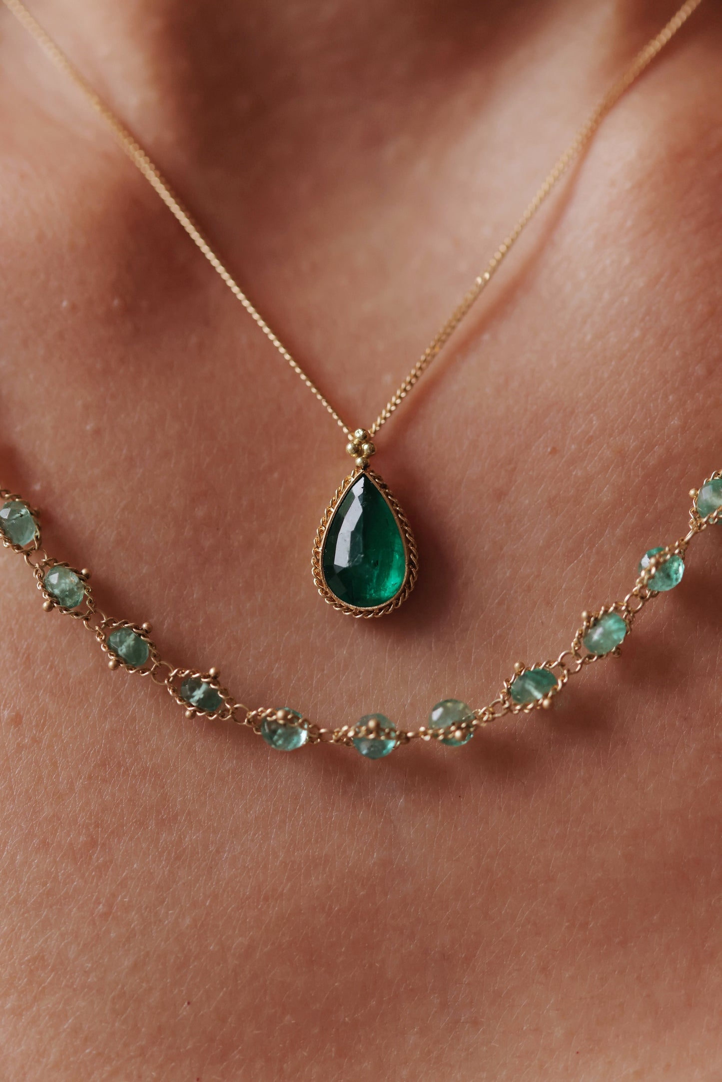 Amáli - One of a Kind Emerald Necklace
