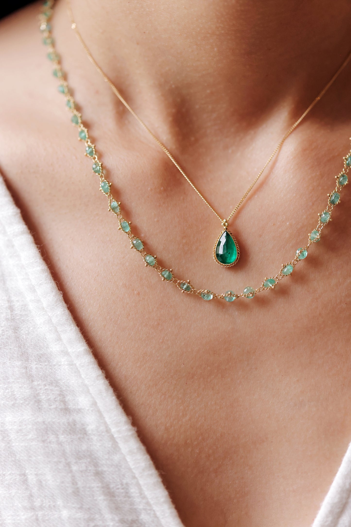 Amáli - One of a Kind Emerald Necklace