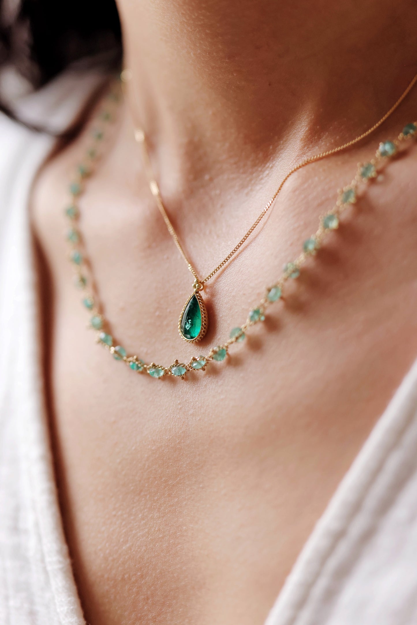Amáli - One of a Kind Emerald Necklace