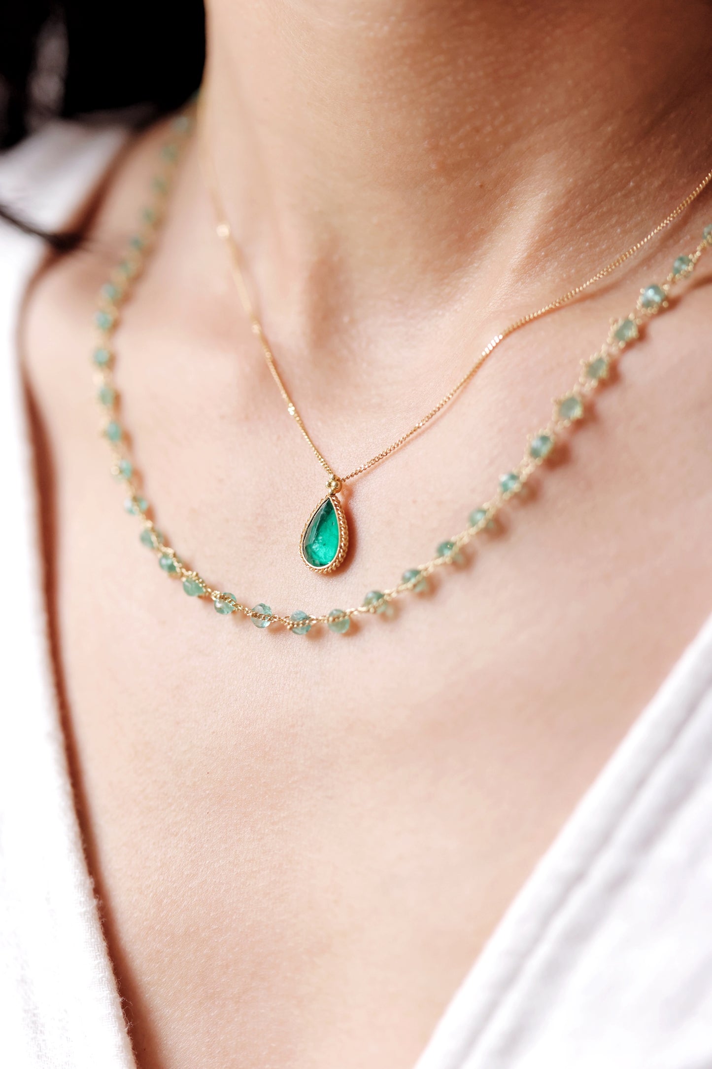 Amáli - One of a Kind Emerald Necklace