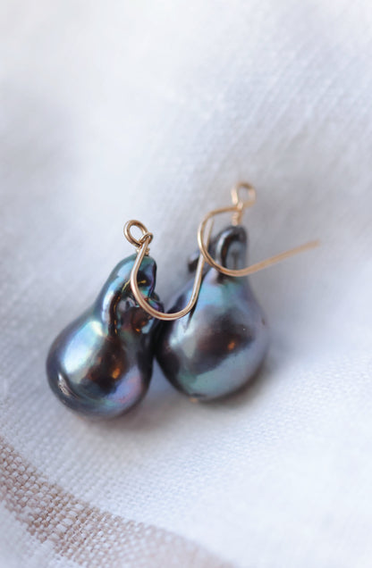 Rock Stella - Assortment of Freshwater Cultured Pearl Earrings on gold and silver fill hammered earrwires -