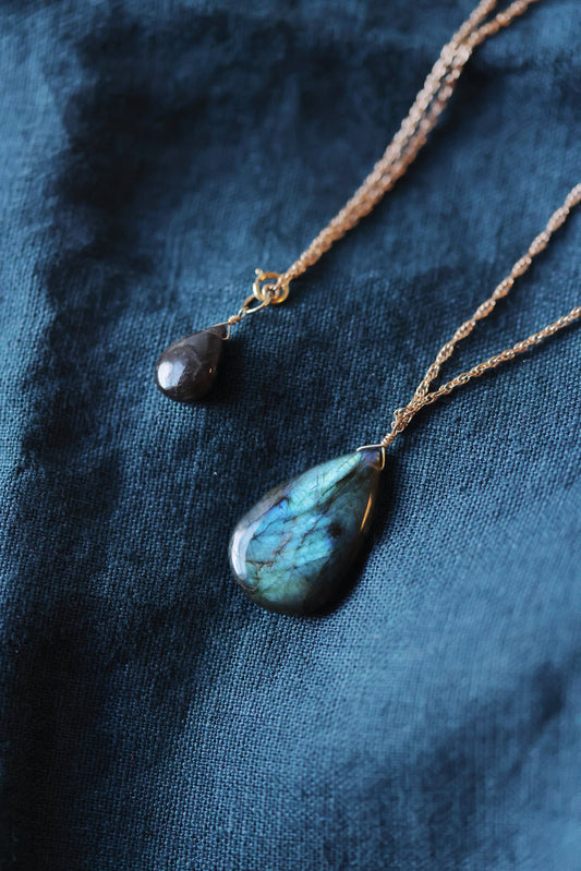 Rock Stella - Labradorite smooth ballast necklace