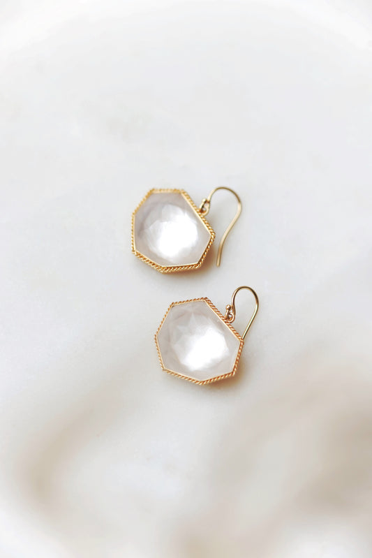 Amáli - One of a Kind Rock Crystal Earrings