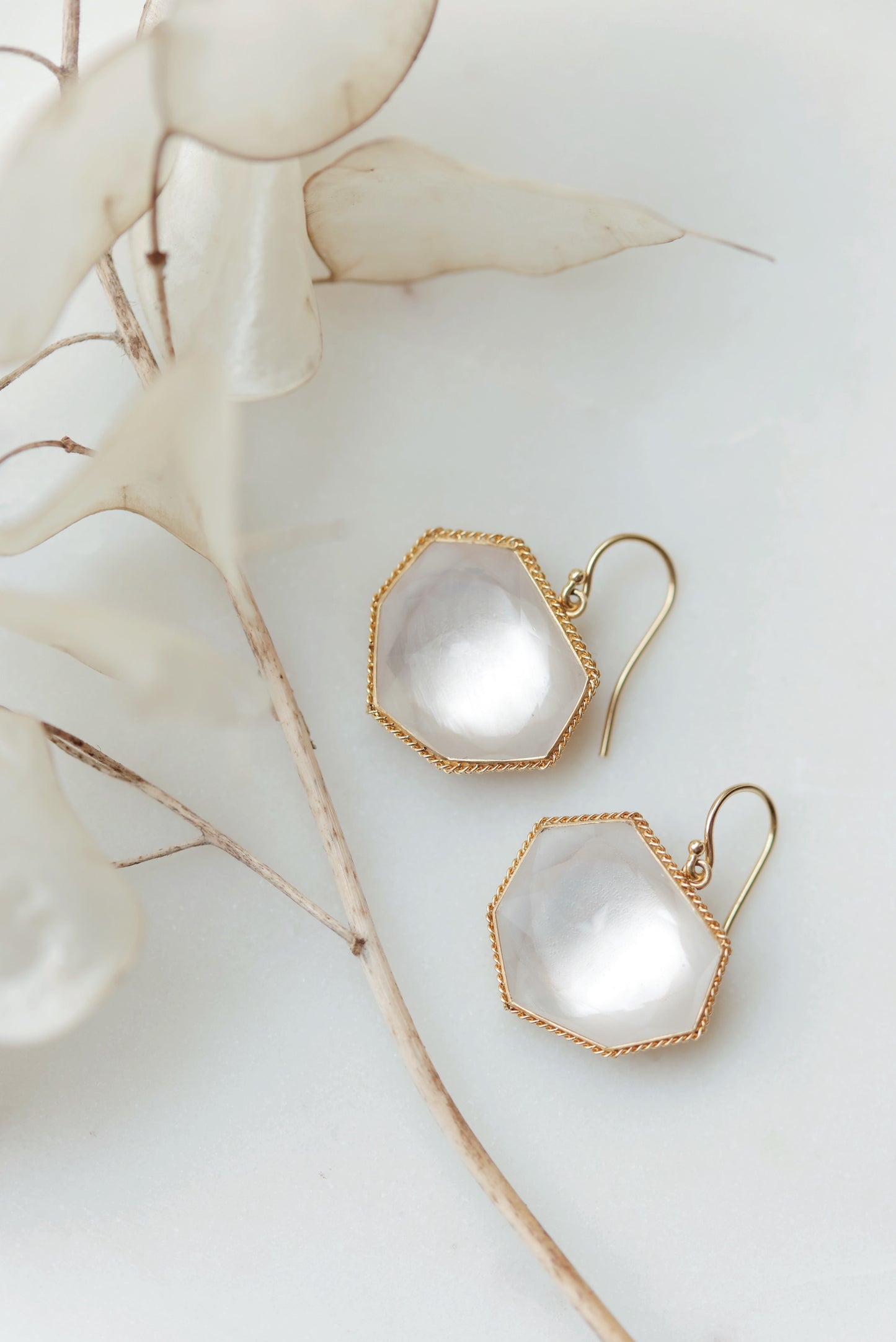 Amáli - One of a Kind Rock Crystal Earrings