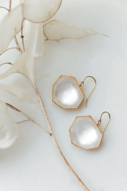 Amáli - One of a Kind Rock Crystal Earrings