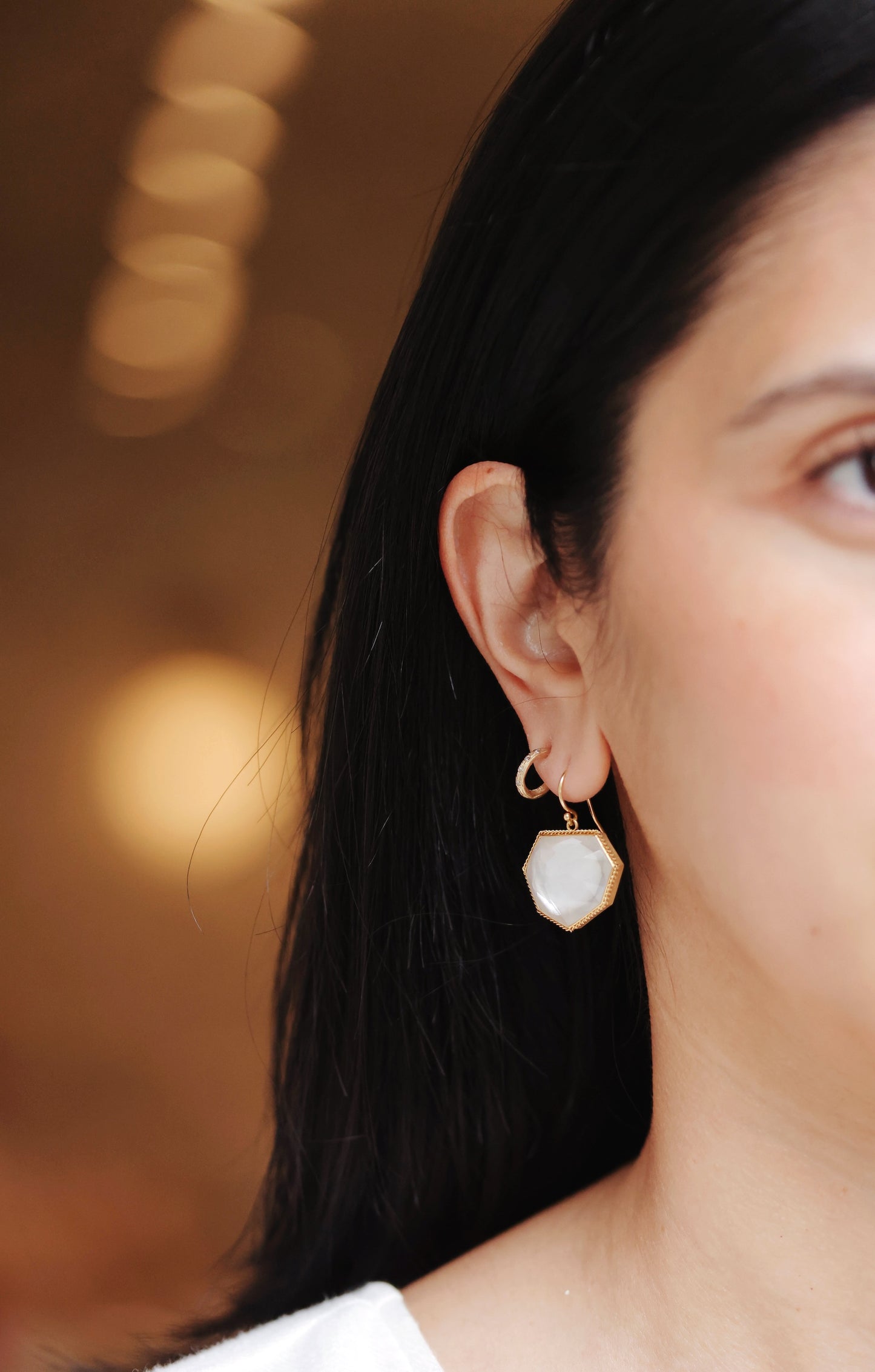 Amáli - One of a Kind Rock Crystal Earrings