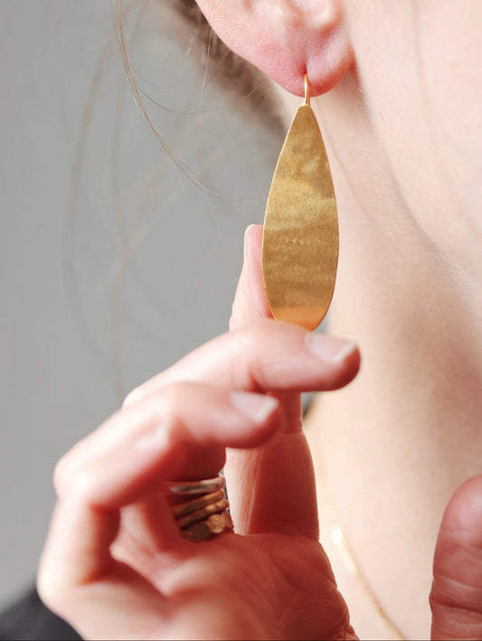 River Song - San Miguel Golden Teardrop Earrings