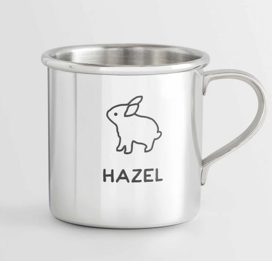 Beehive Handmade - Personalized Heirloom Baby Cup - Bunny