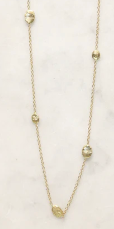 Victoria Cunningham - 18" Golden Flake Necklace