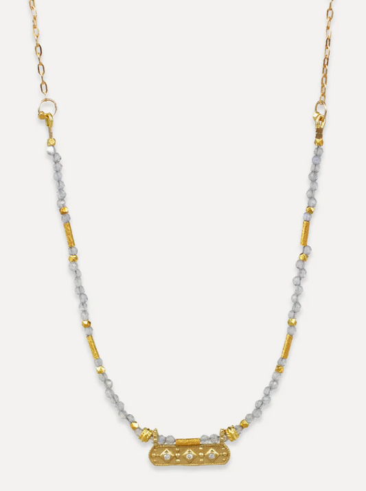 Lulu Designs - Kiran Beaded Necklace Labradorite