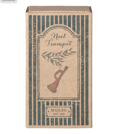 Maileg - Metal ornament, Trumpet - Red