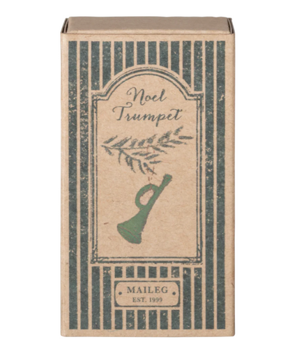 Maileg - Metal ornament, Trumpet - Dark green