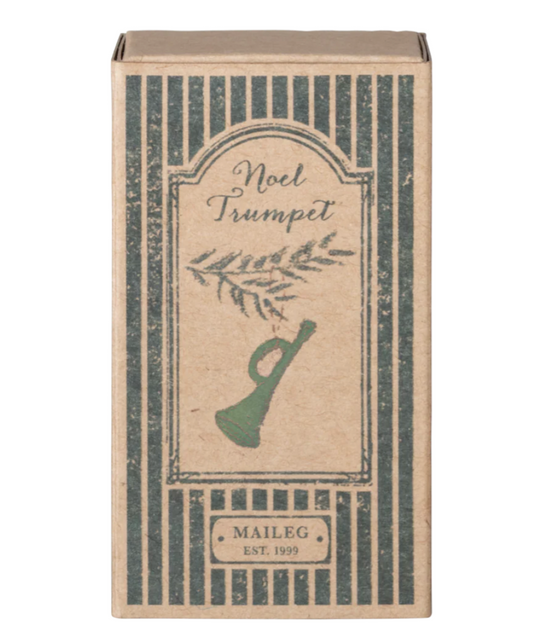 Maileg - Metal ornament, Trumpet - Dark green