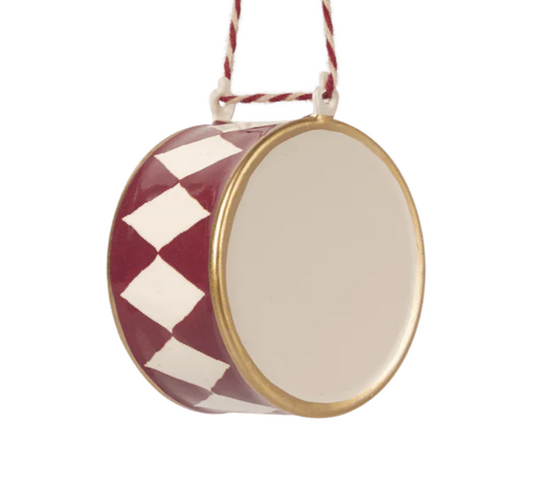 Maileg - Metal ornament, Large drum - Red