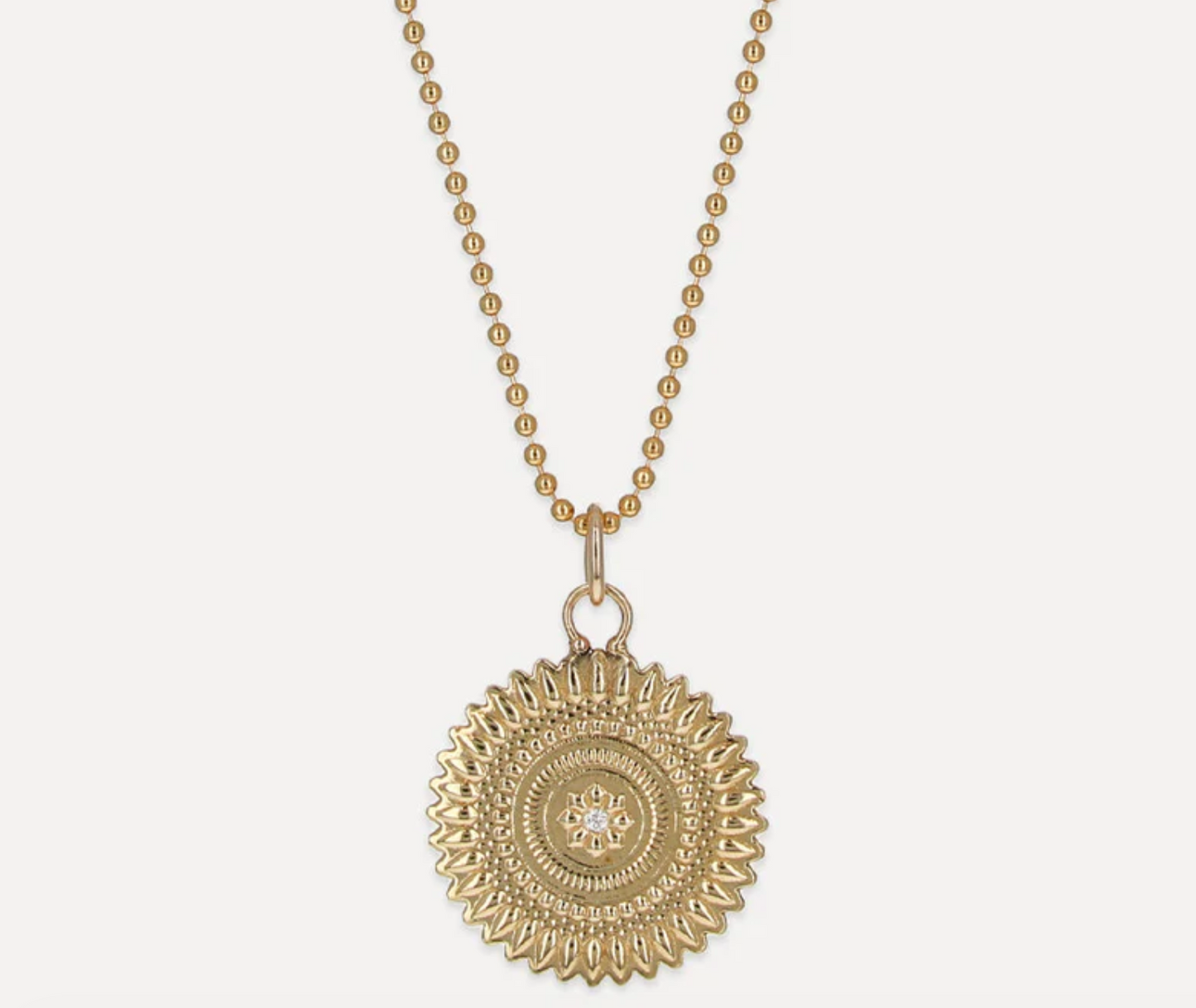 Sacred Dahlia Necklace with Diamond - Lulu Necklace
