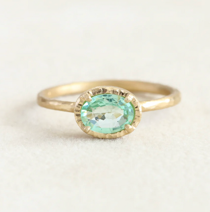 Yasuko Azuma - 0.62ct Paraiba tourmaline ring - Size 6.5