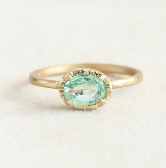 Yasuko Azuma - 0.62ct Paraiba tourmaline ring - Size 6.5