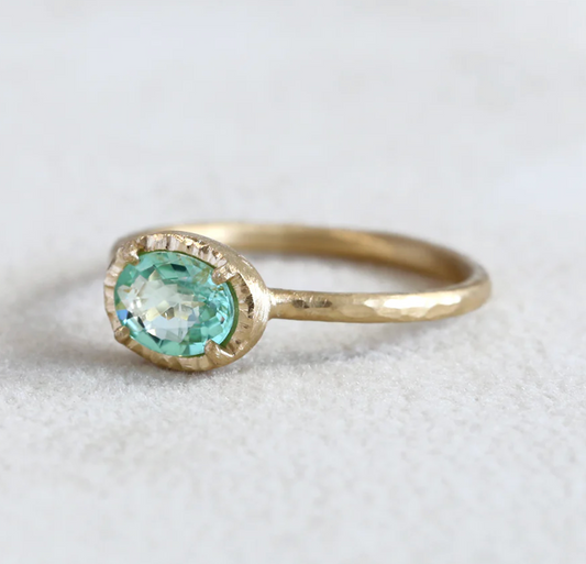 Yasuko Azuma - 0.62ct Paraiba tourmaline ring - Size 6.5