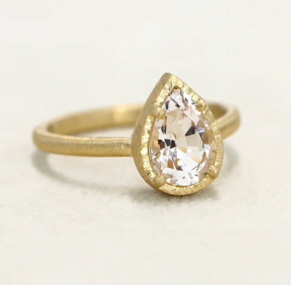 Yasuko Azuma - 1.36ct Morganite Ring - Size 6.5