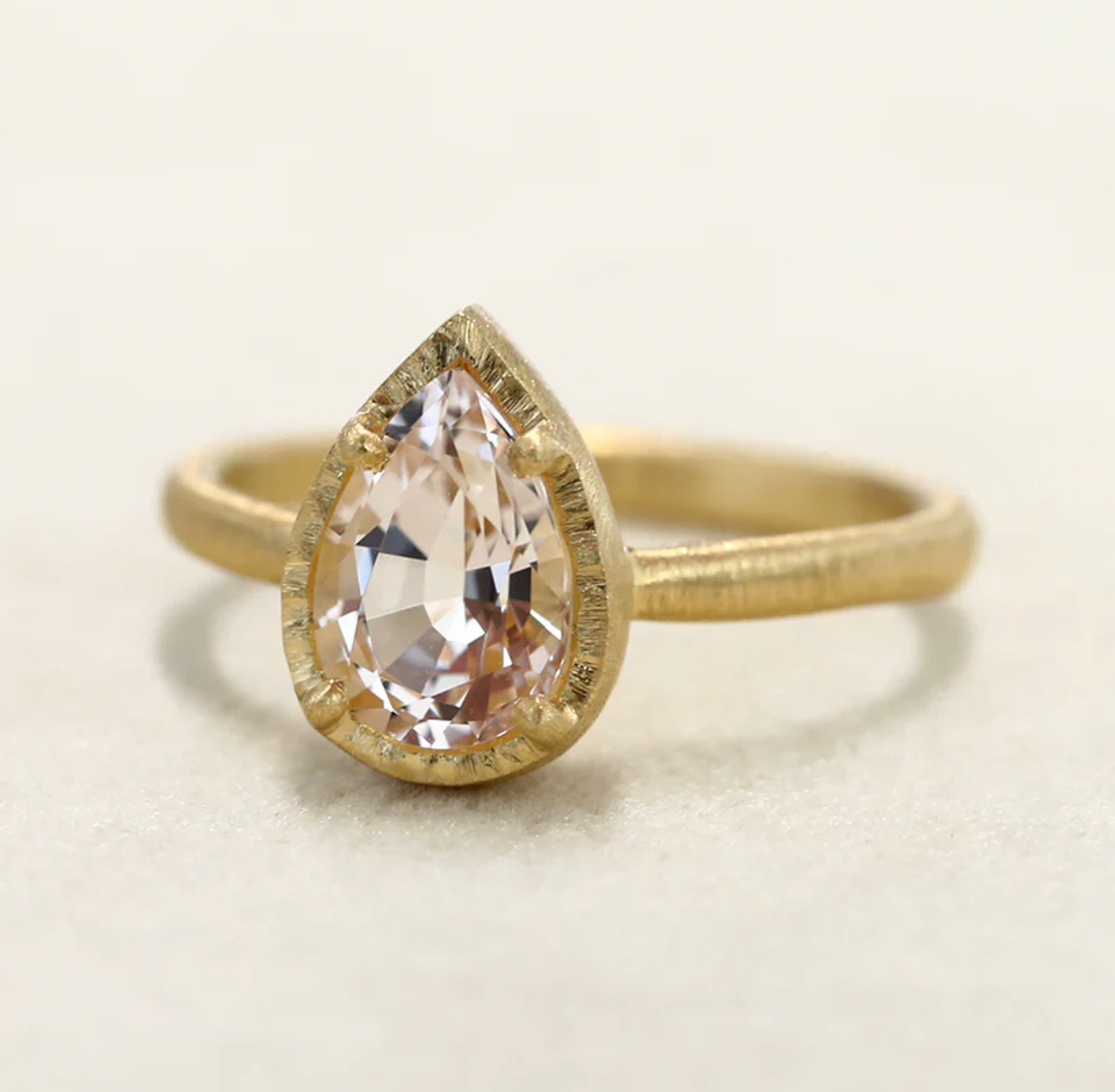 Yasuko Azuma - 1.36ct Morganite Ring - Size 6.5