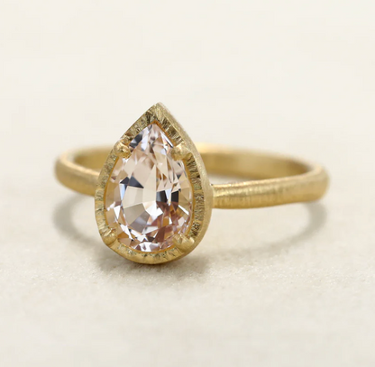 Yasuko Azuma - 1.36ct Morganite Ring - Size 6.5
