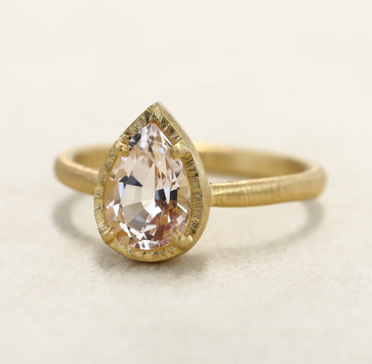 Yasuko Azuma - 1.36ct Morganite Ring - Size 6.5