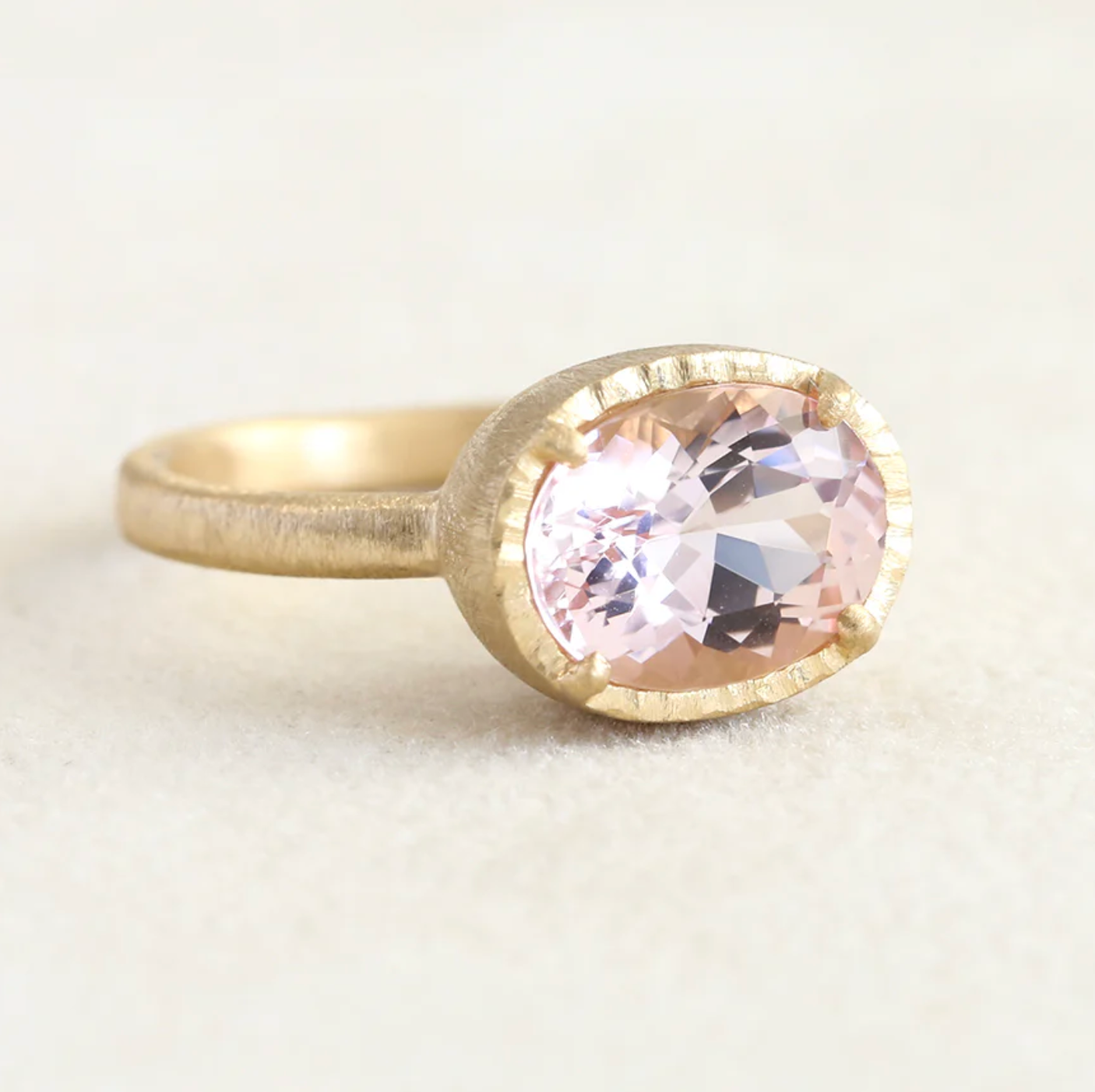 Yasuko Azuma - 2.28ct Morganite Ring - Size 6.5